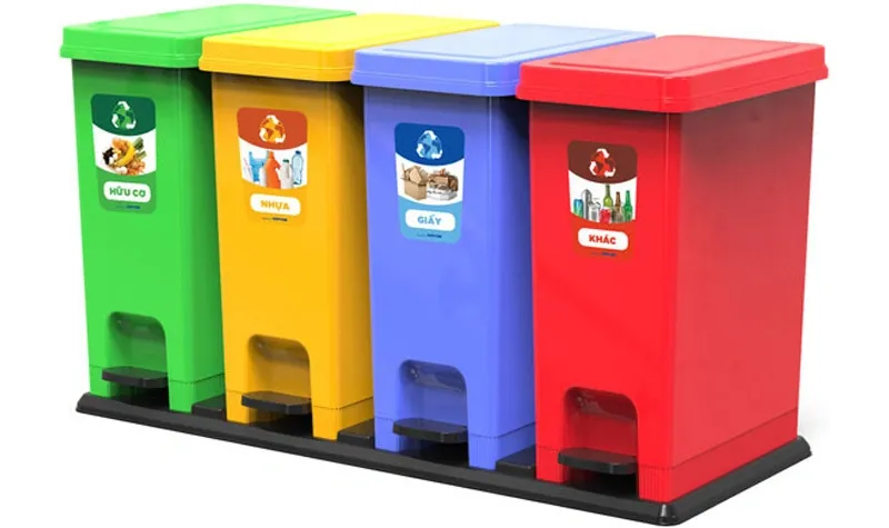 Thùng rác Duy Tân ECO 4 ngăn