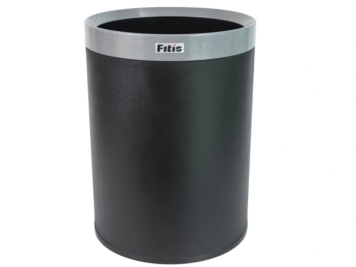 Thùng rác Fitis Dual kiểu Âu ROM3-906 - 10 lít (đen xám)