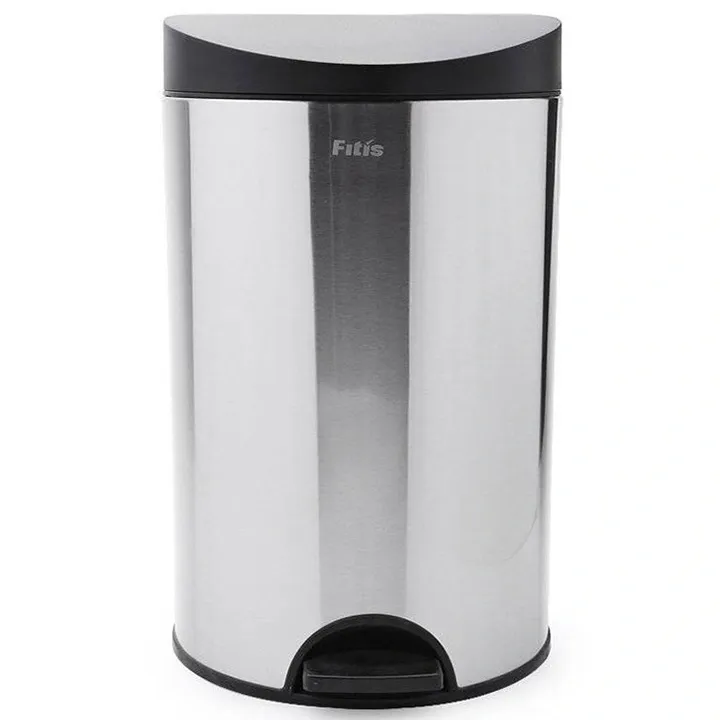Thùng rác Inox đạp tròn nhỏ Fitis RPS1-901 - 12L (bạc)