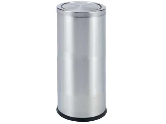 Thùng rác inox tròn nắp bập bênh VietBin A35-G