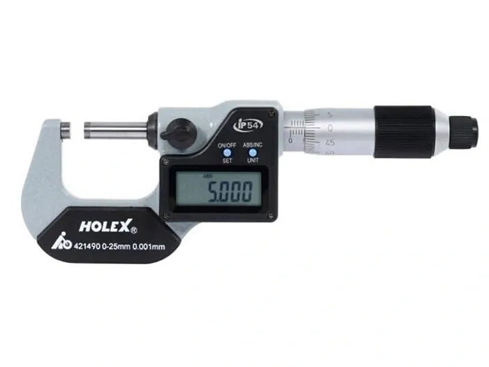 Thước Panme điện tử đo ngoài IP54 Holex 421490 0mm - 25mm