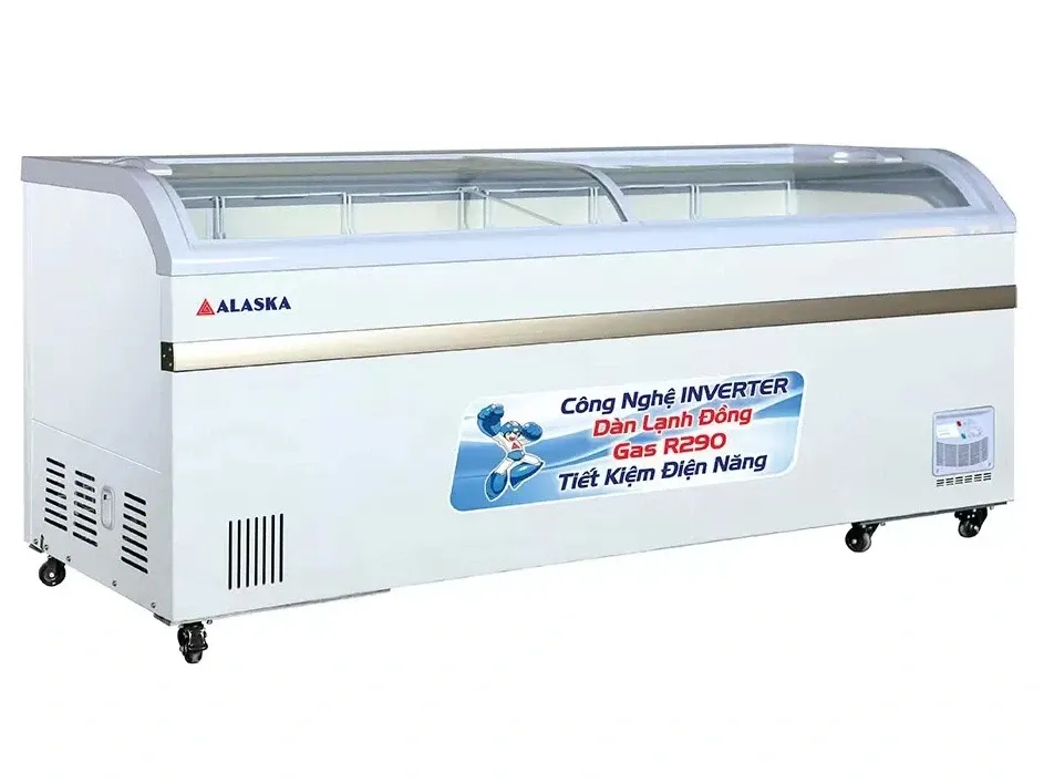 Tủ đông kính lùa cong Alaska KC-550CI Inverter 765 lít