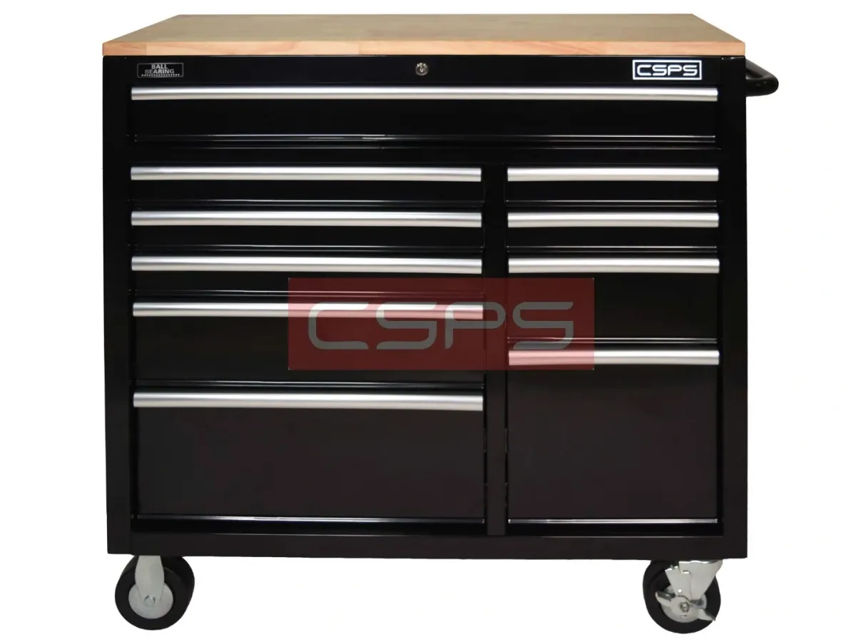 Tủ dụng cụ CSPS 104cm - 10 hộc kéo có mặt ván (VNTC10410B13M)