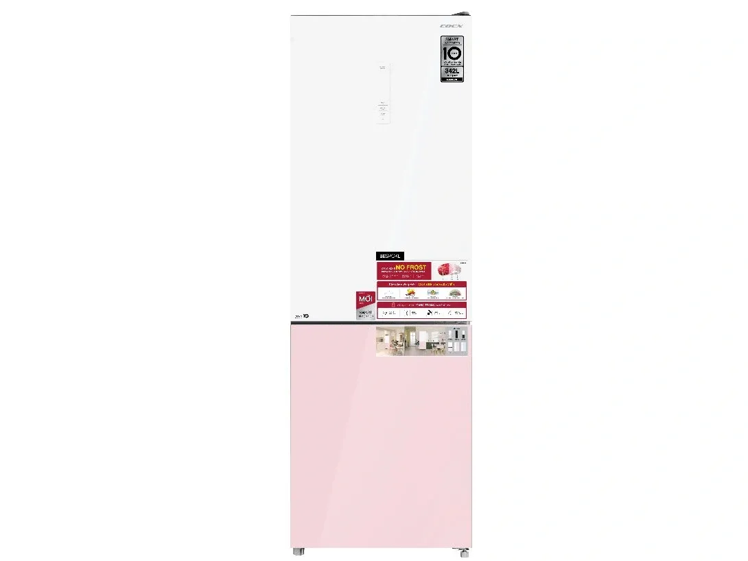 Tủ lạnh Bespoke Inverter 322 lít Coex RT-4011GYP-BS (Mặt kính trắng, hồng)
