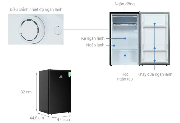 Tủ lạnh Electrolux 94 Lít EUM0930BD-VN