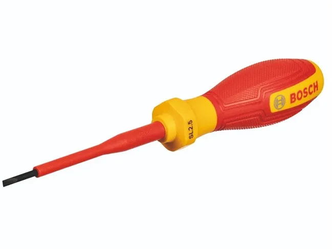 Tua vít cách điện VDE đầu dẹt SL2.5 Bosch 1600A02NC0