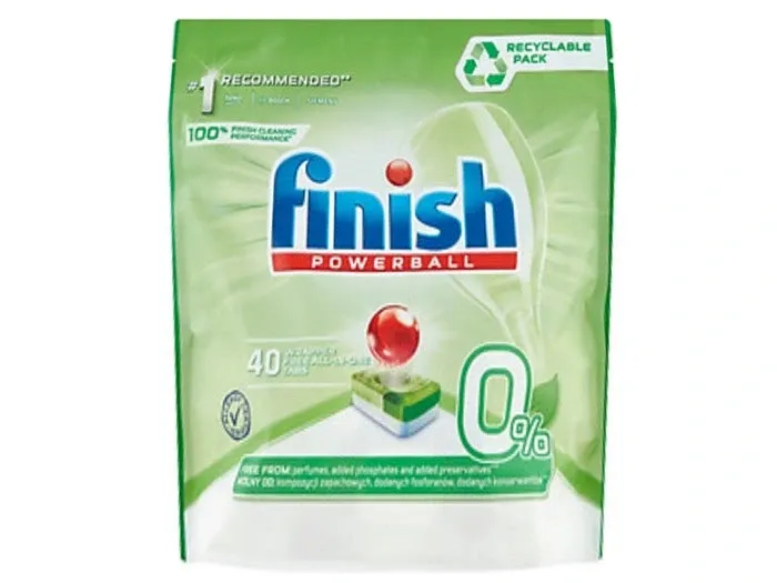 Viên rửa bát Finish All in One Max hữu cơ Eco 0% (40 viên 1 hộp)