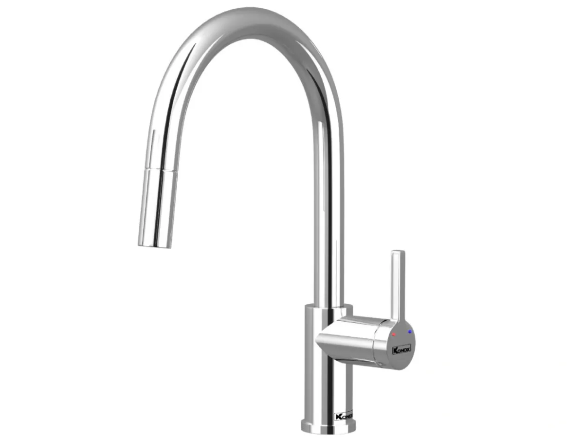 Vòi rửa bát Konox dây rút Alto Smart Chrome