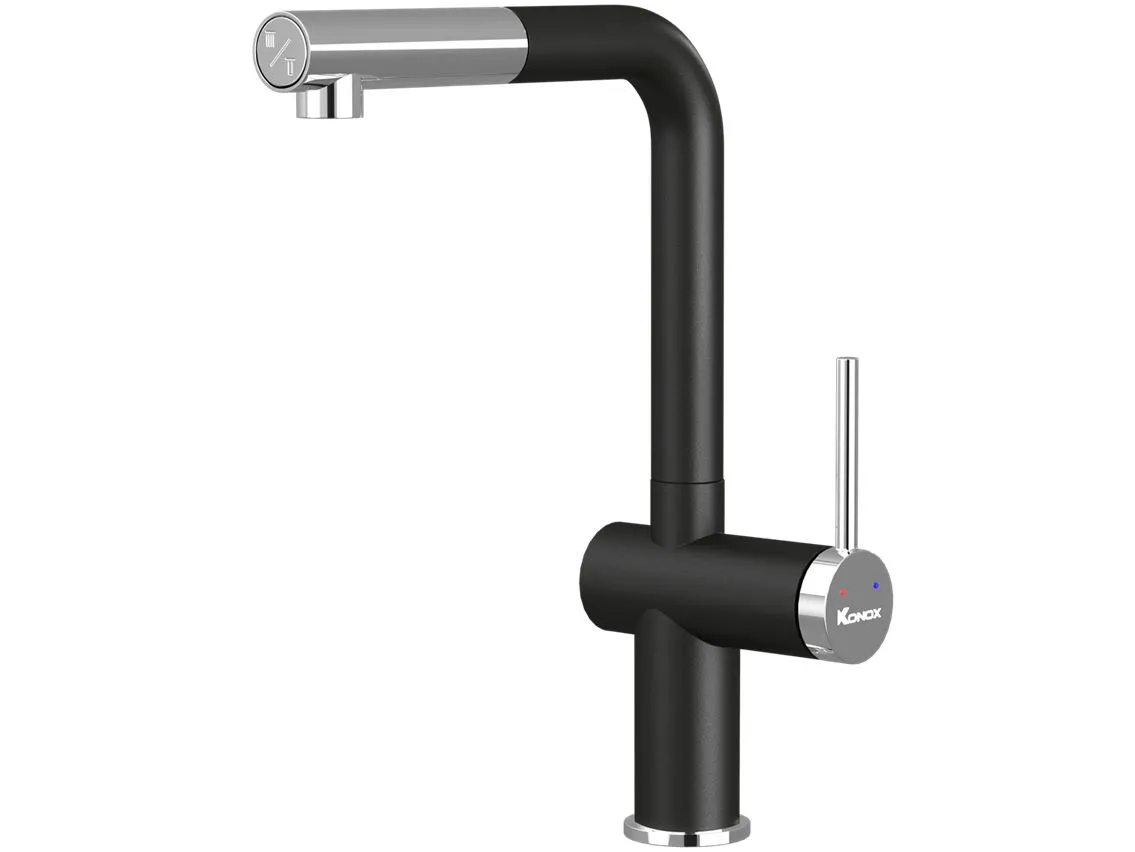 Vòi rửa bát dây rút Konox Stream Smart Gun Black