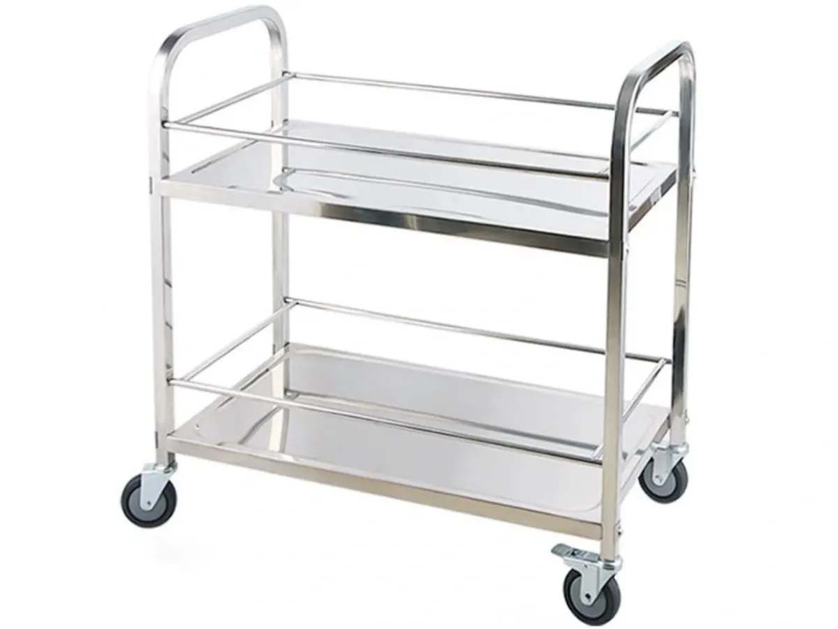 Xe đẩy inox 2 tầng D95 XDI95-2
