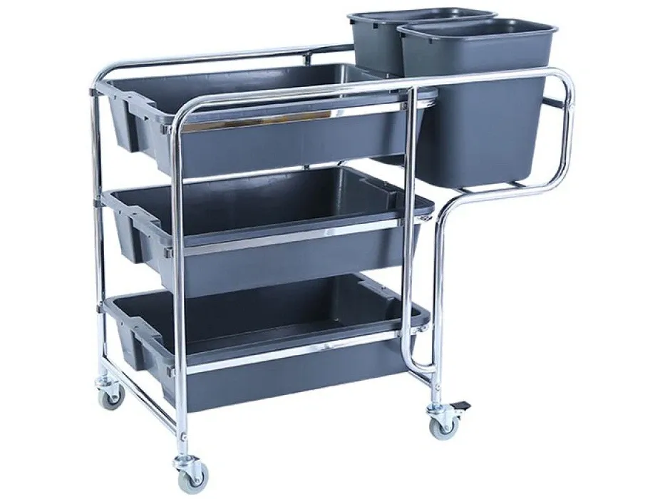 Xe dọn bàn 3 tầng khung inox 110 HT08168
