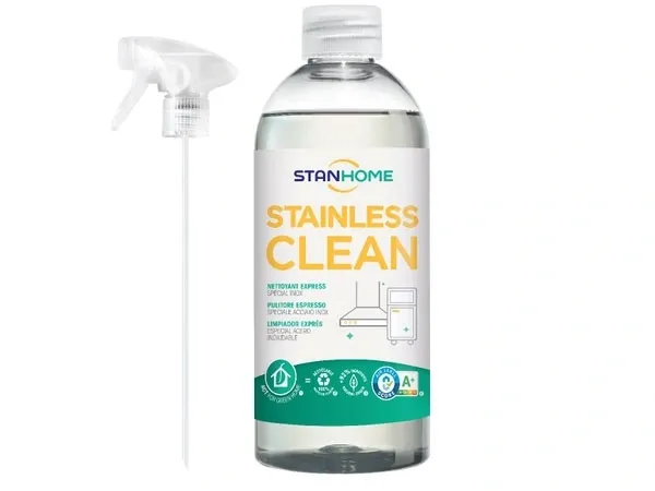 Xịt làm sạch chuyên dụng cho bề mặt inox, thép không gỉ Stanhome Stainless Clean 500ml (có vòi xịt)